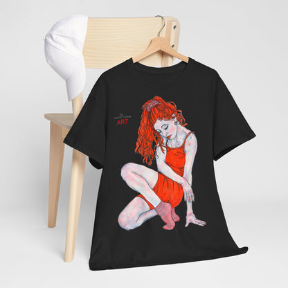 Unisex Heavy Cotton Tee - Motiv: Front Julia,  H 47 cm
