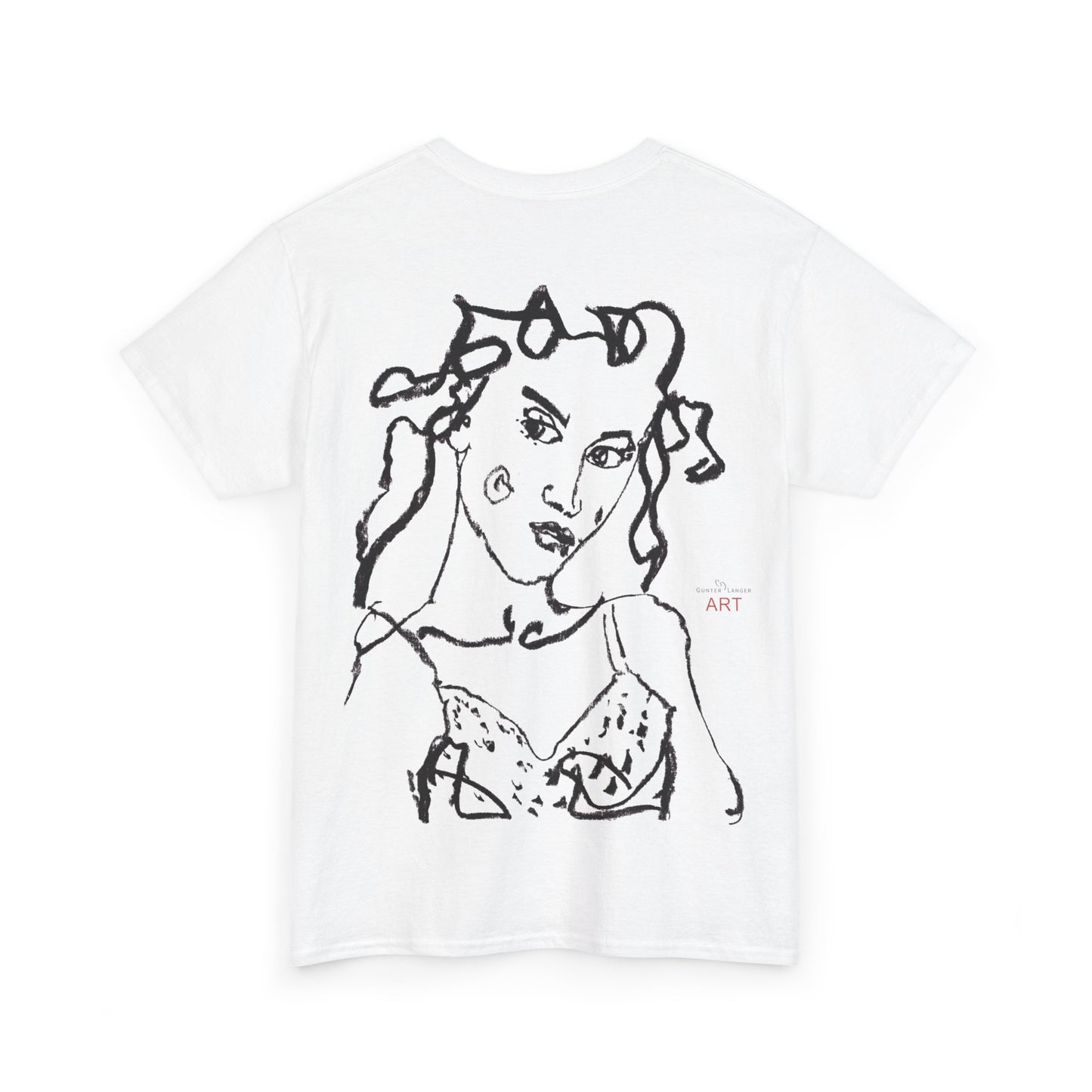 Unisex Heavy Cotton Tee - Motiv: Front Jana klein H 16,3 cm & Rückseite Jana H 49 cm