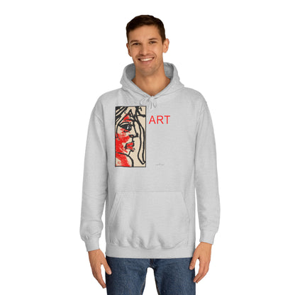 Unisex College Hoodie - Motiv: Front Ria (Ausschnitt) & Rückseite Ria,  H48,5 cm