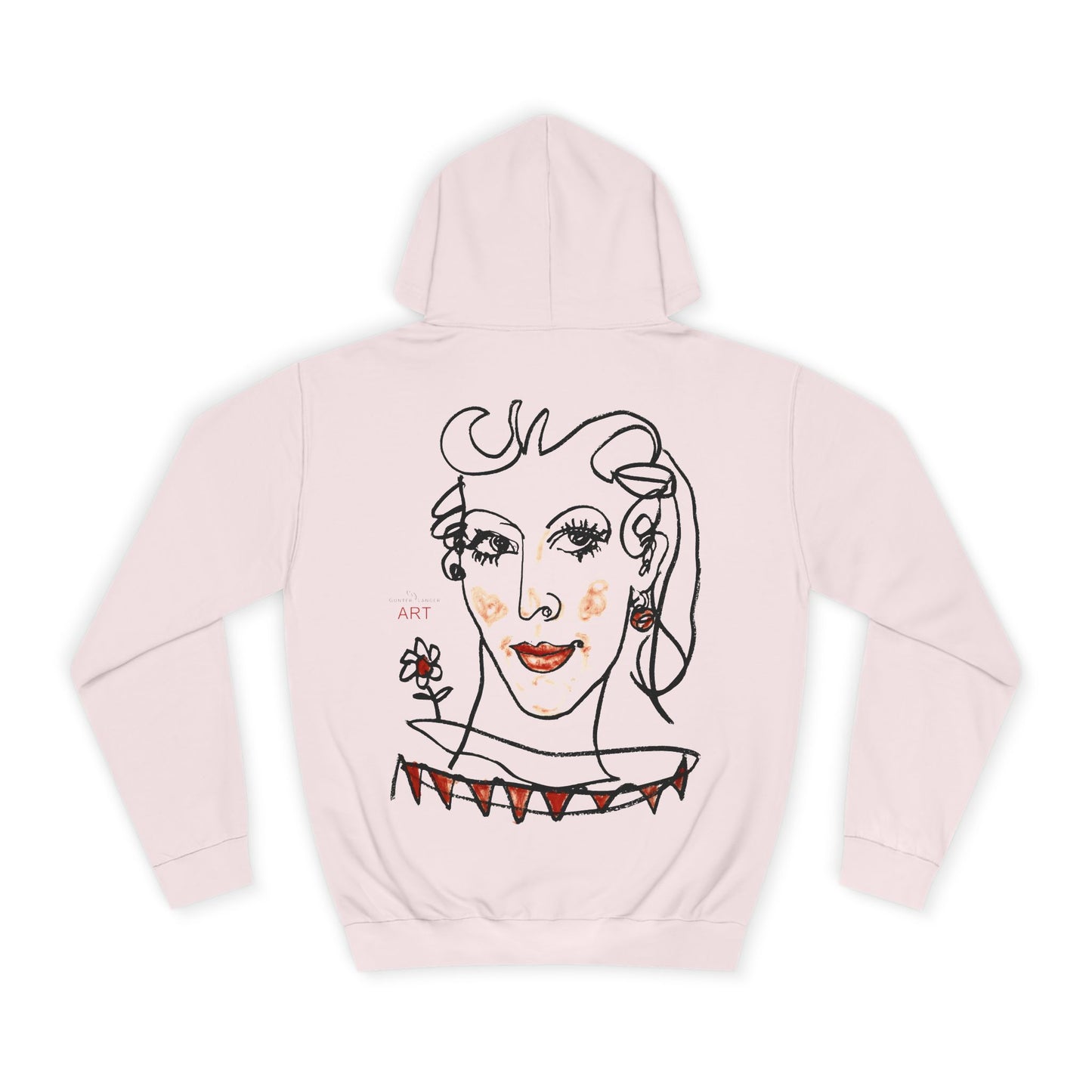 Unisex College Hoodie - Motiv: Front Lina (klein) & Rückseite Lina