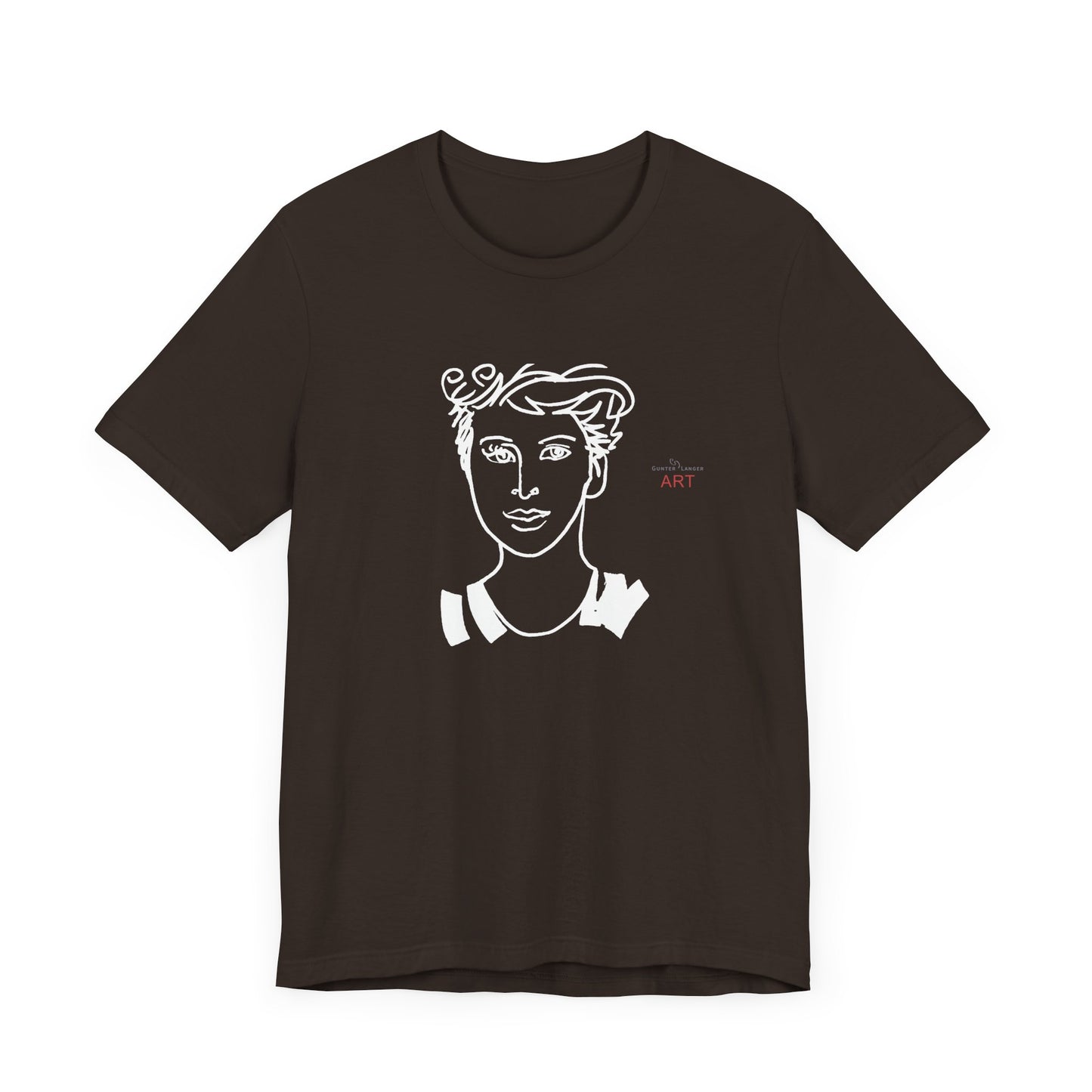 Unisex Jersey Short Sleeve Tee - Motiv: Front H 24,5 cm Lars.  & Rückseite Lars, H 38 cm (weiß)