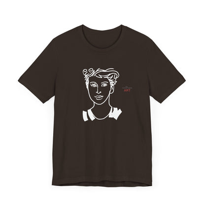 Unisex Jersey Short Sleeve Tee - Motiv: Front H 24,5 cm Lars.  & Rückseite Lars, H 38 cm (weiß)
