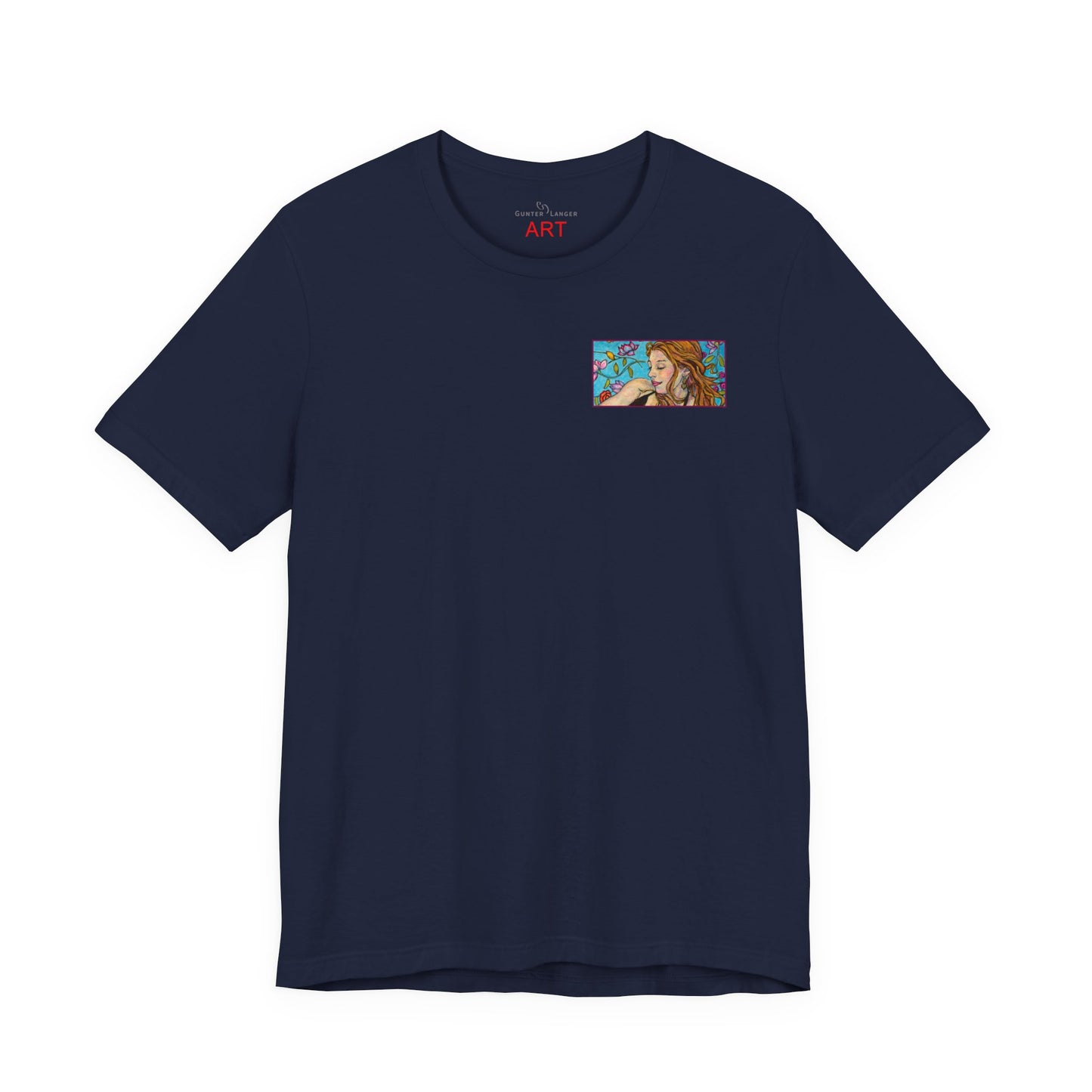 Unisex Jersey Short Sleeve Tee - Motiv: Ida (Ausschnitt H 5,8 cm) & Rückseite Ida, H 26 cm