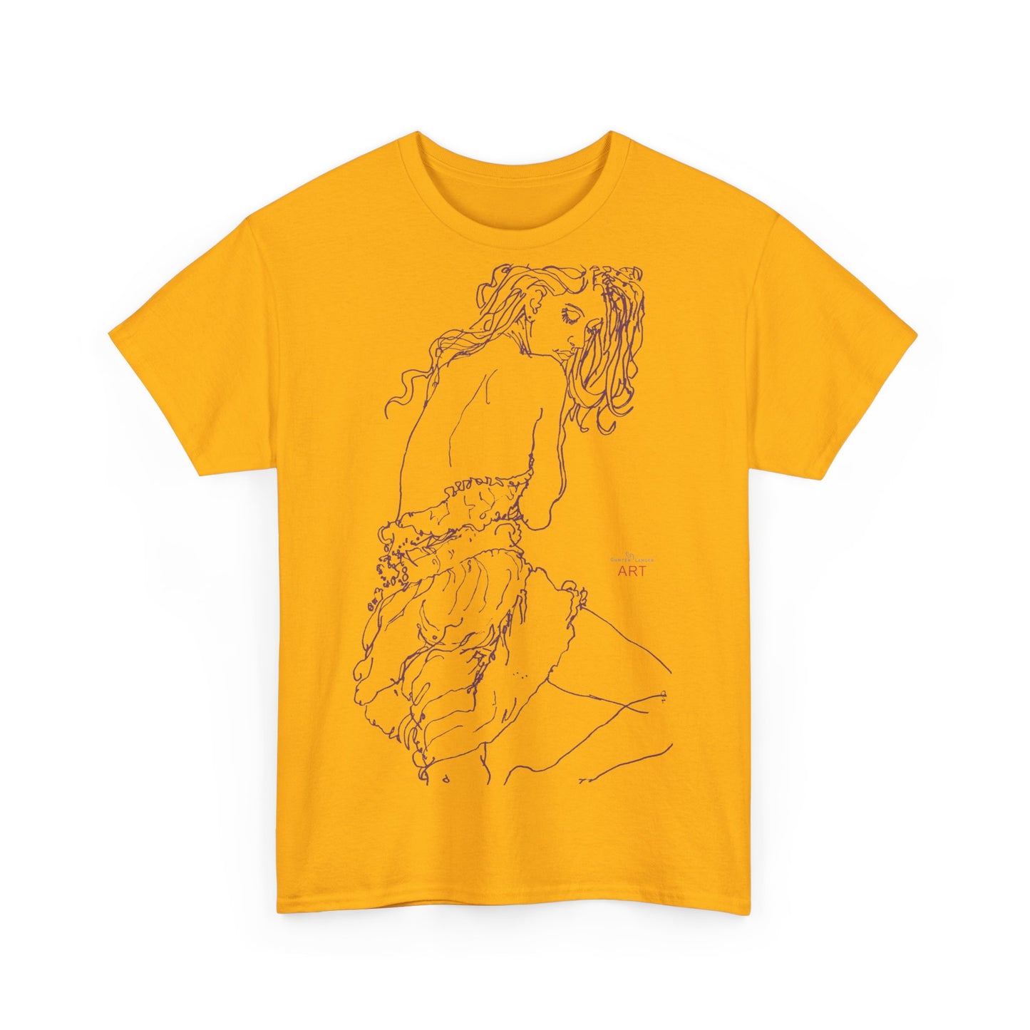 Unisex Heavy Cotton Tee - Motiv: Front Giselle violett-braun