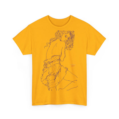 Unisex Heavy Cotton Tee - Motiv: Front Giselle violett-braun