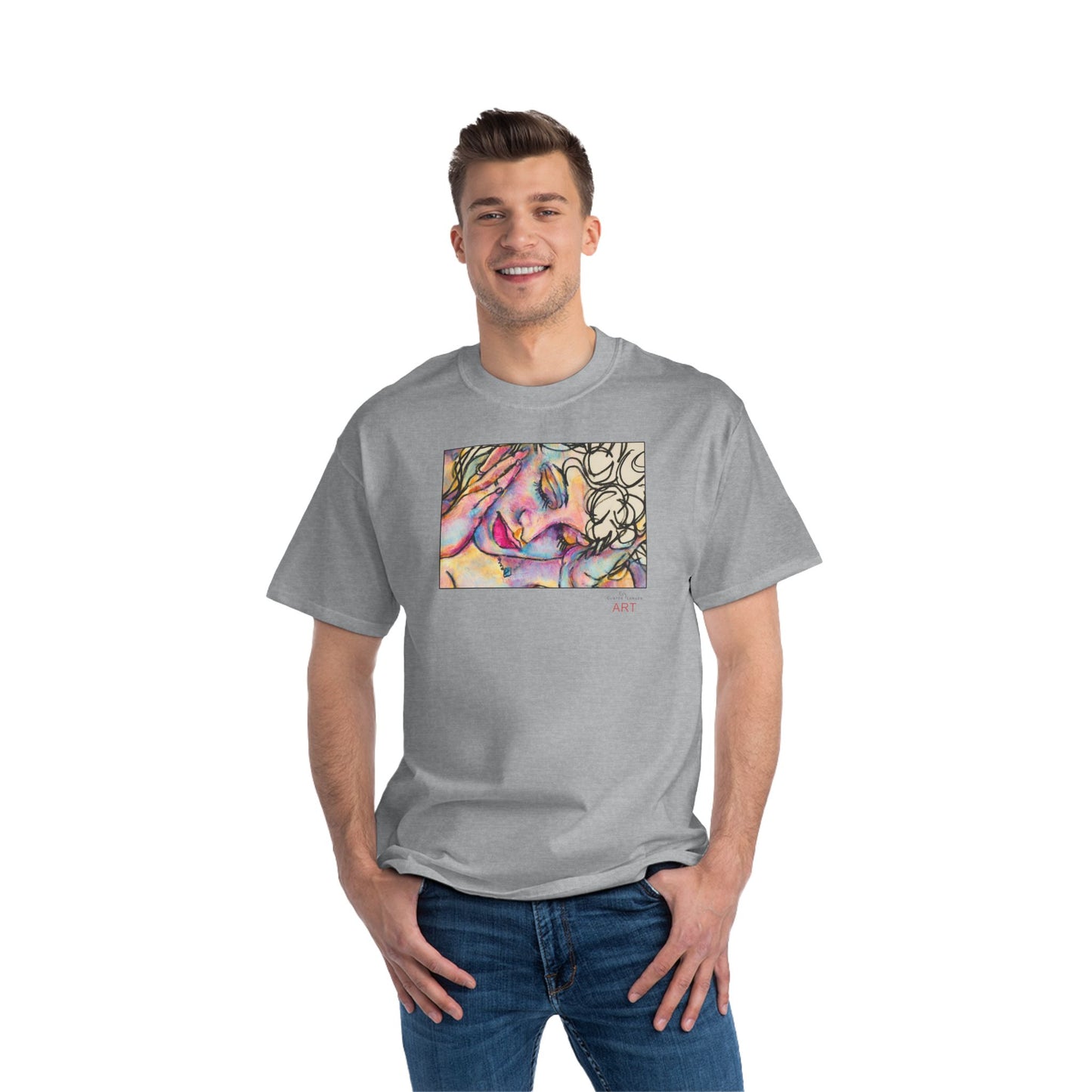 Beefy-T®  Short-Sleeve T-Shirt - Motiv: Front Mara, H 20 cm & Rückseite Mara, H 26 cm