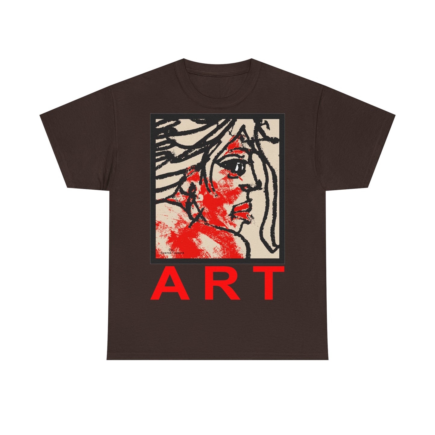 Unisex Heavy Cotton Tee  - Motiv: Front Ria, H 48,5 cm