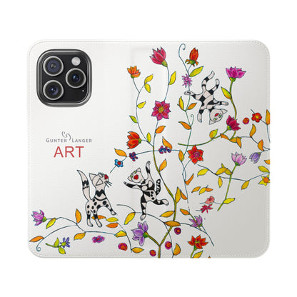 Flip Cases - Motiv: Drei Karierte Katzen auf weiß