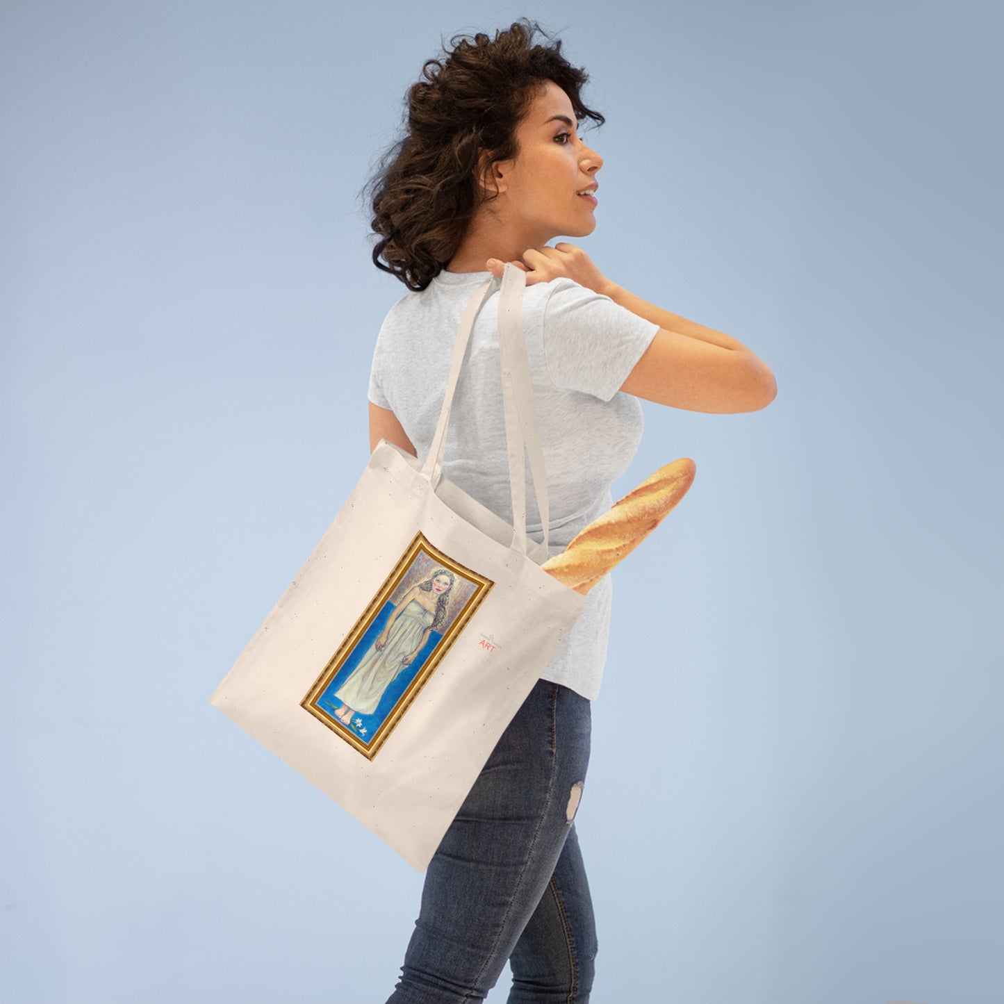 Tote Bag - Motiv: Marie (gerahmt), einseitig bedruckt, H 30,5 cm