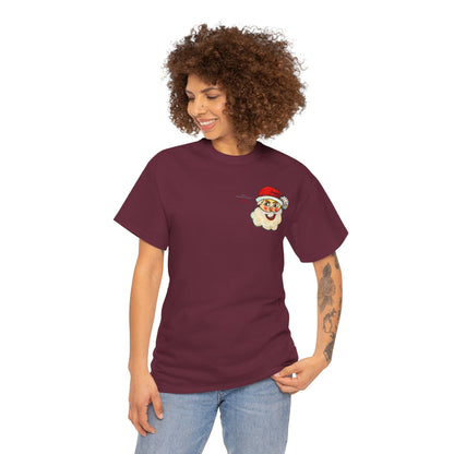 Unisex Heavy Cotton Tee - Motiv: Weihnachtsmann, H 13 cm