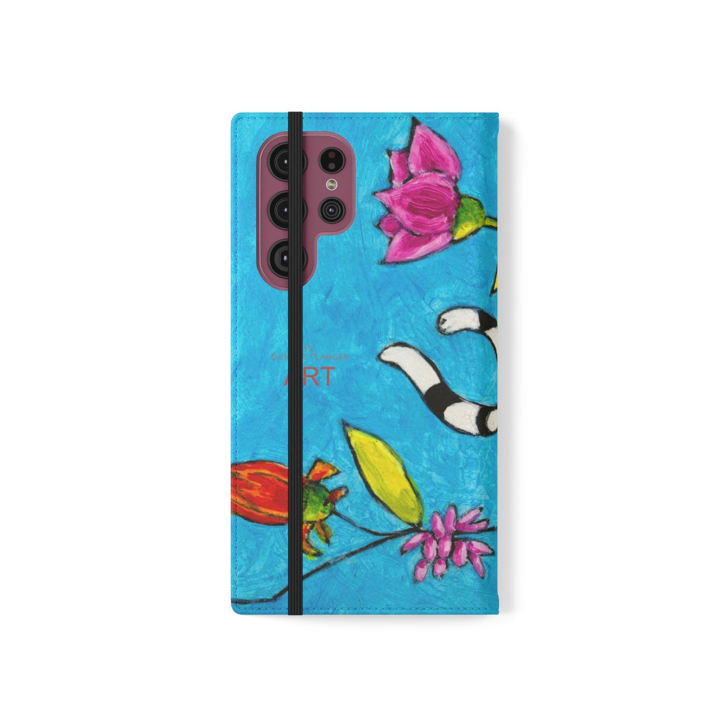 Flip Cases - Motiv: Gescheckte Katze schwebt