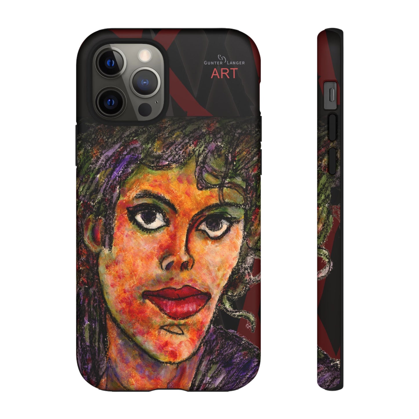 Tough Cases - iPhone - Motiv: MJ, Schwarz