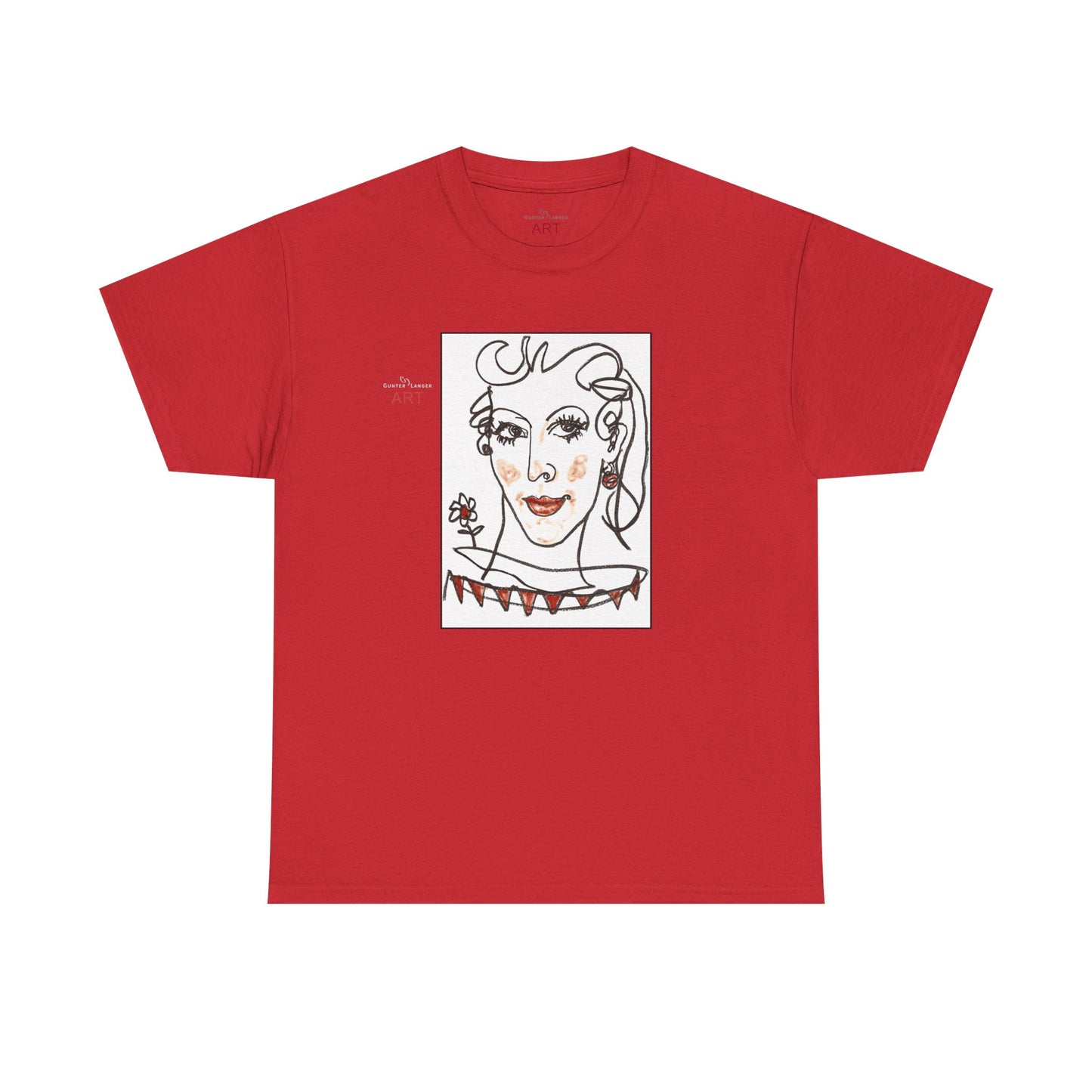 Unisex Heavy Cotton Tee - Motiv:  Front Lina, Neck Label