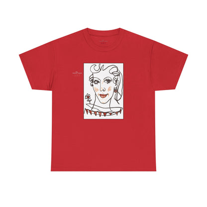 Unisex Heavy Cotton Tee - Motiv:  Front Lina, Neck Label