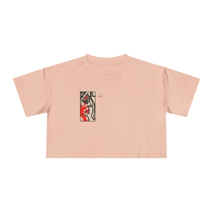 Women's Crop Tee  - Motiv: Front Ria (Ausschnitt H 13,5 cm), & Rückseite Ria, H 24,8 cm