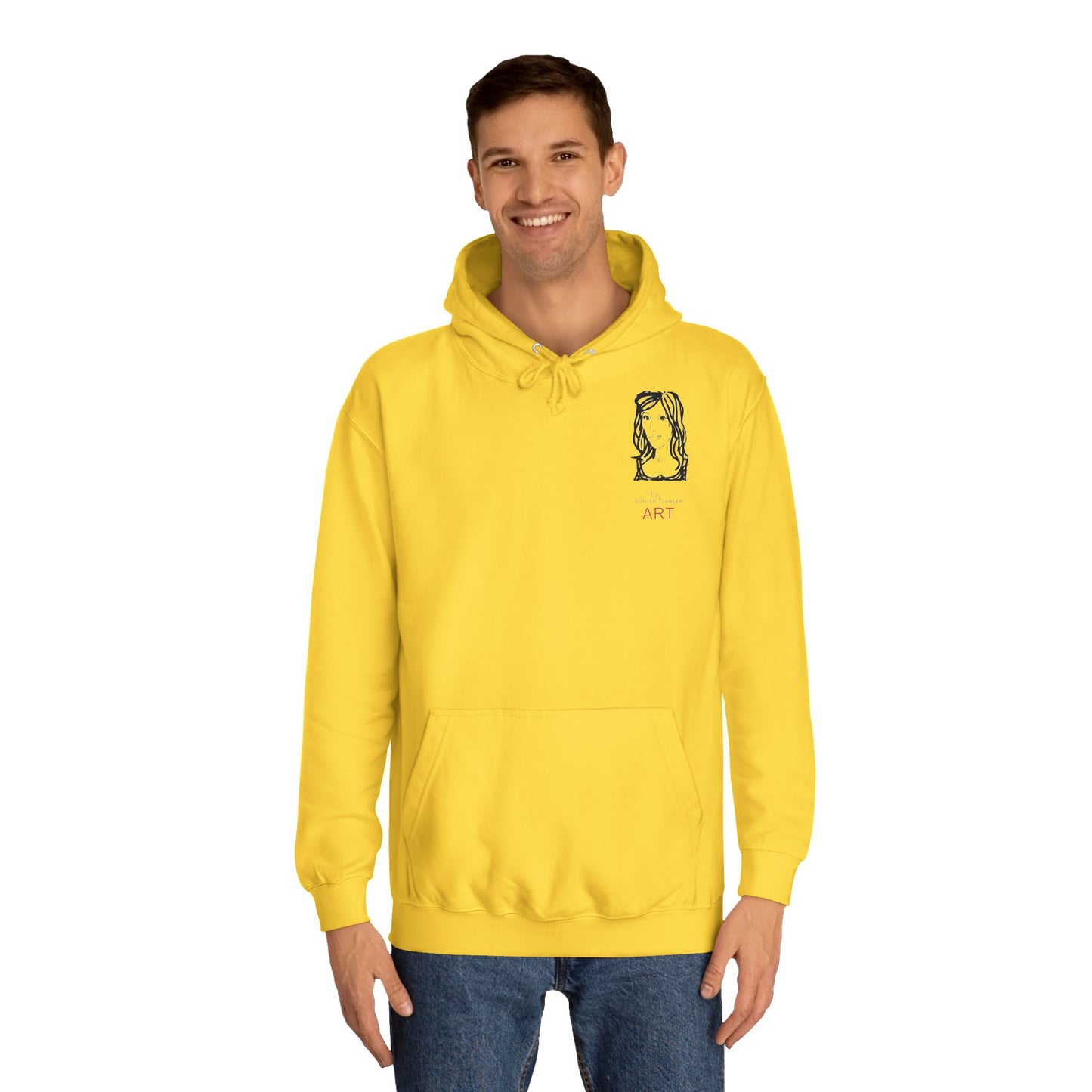 Unisex College Hoodie -  Motiv: Front Esther (klein) & Rückseite Esther