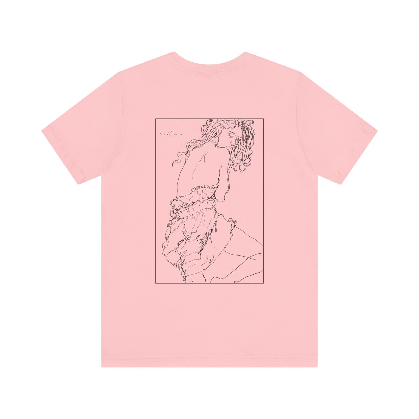 Unisex Jersey Short Sleeve Tee - Motiv: Rückseite Giselle, Kasten, H 40 cm
