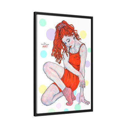 Matte Canvas, Framed (Multi-color) - Motiv:  Julia, Farbkreise, Format groß, H 91,4 bis 152,4 cm