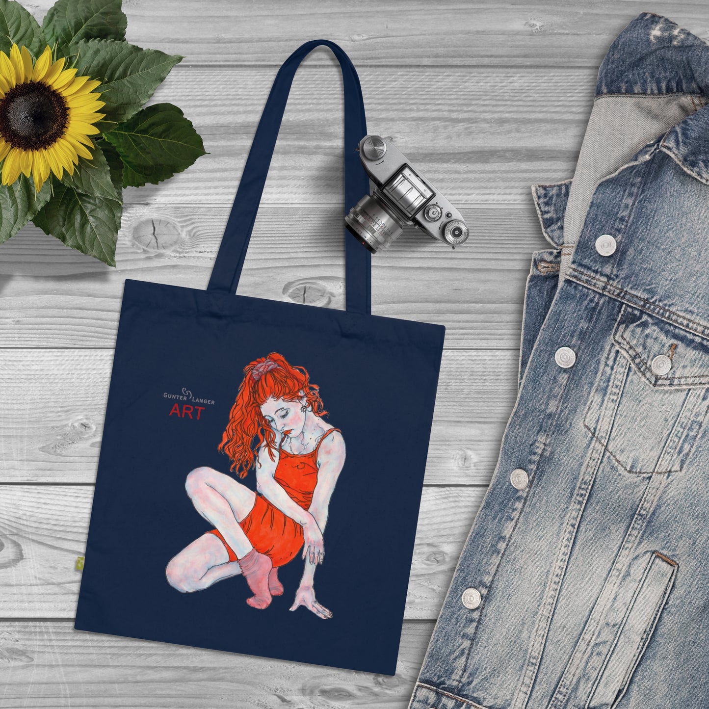 Organic Cotton Tote Bag - Motiv: Julia, einseitig beruckt, H 30 cm