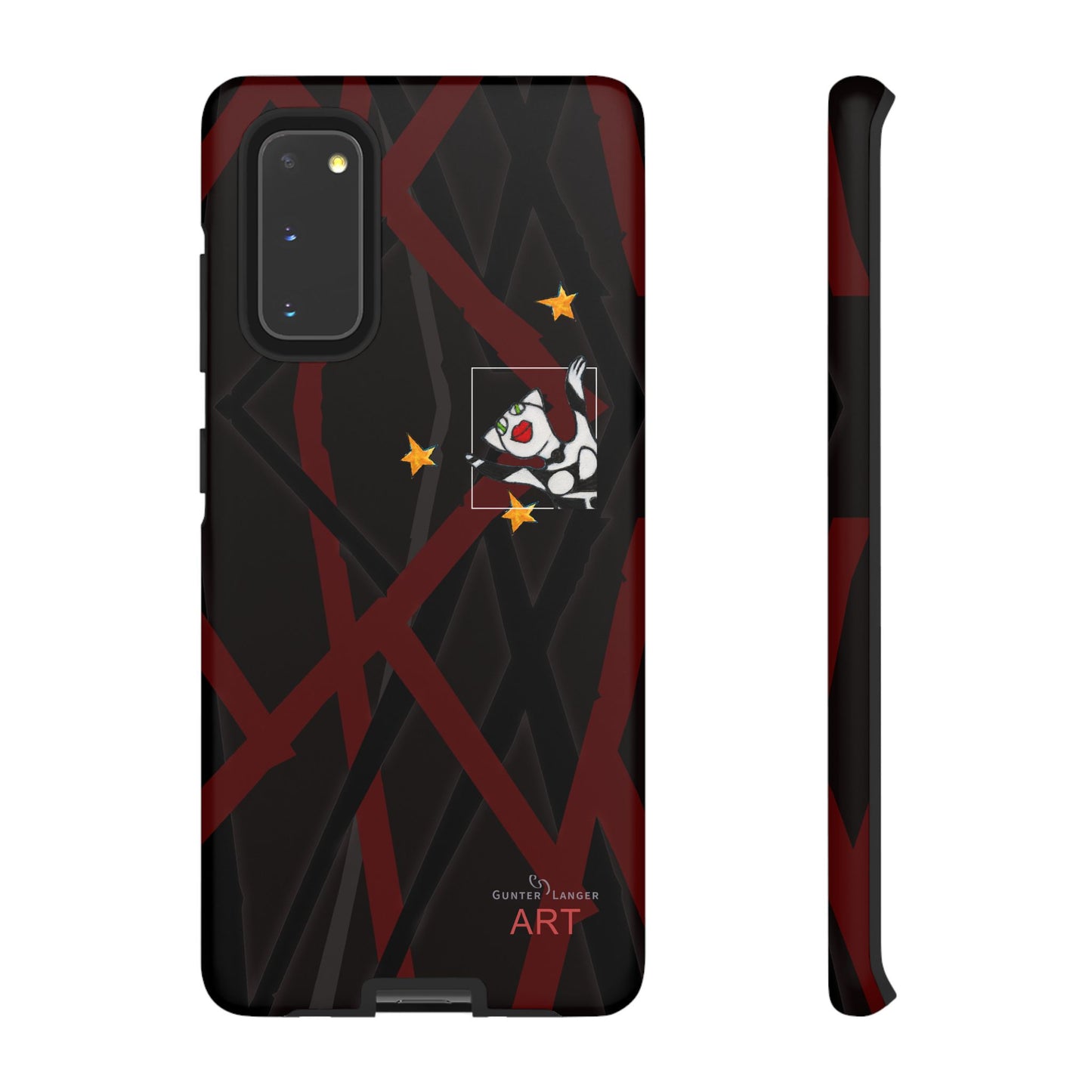 Tough Cases - Google Pixel - Samsung Galaxy - Motiv:  "Miau" klein H 8 cm, Sternenhimmel, Mikado3
