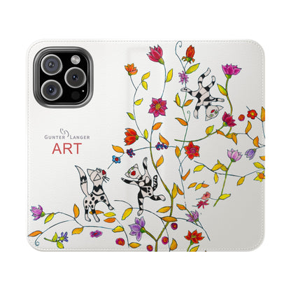 Flip Cases - Motiv: Drei Karierte Katzen auf weiß