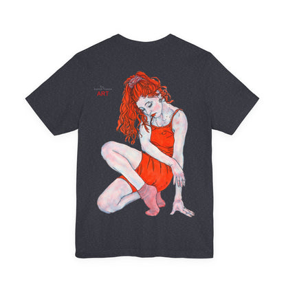 Unisex Jersey Short Sleeve Tee - Motiv: Front Logo & Rückseite Julia, H 49 cm
