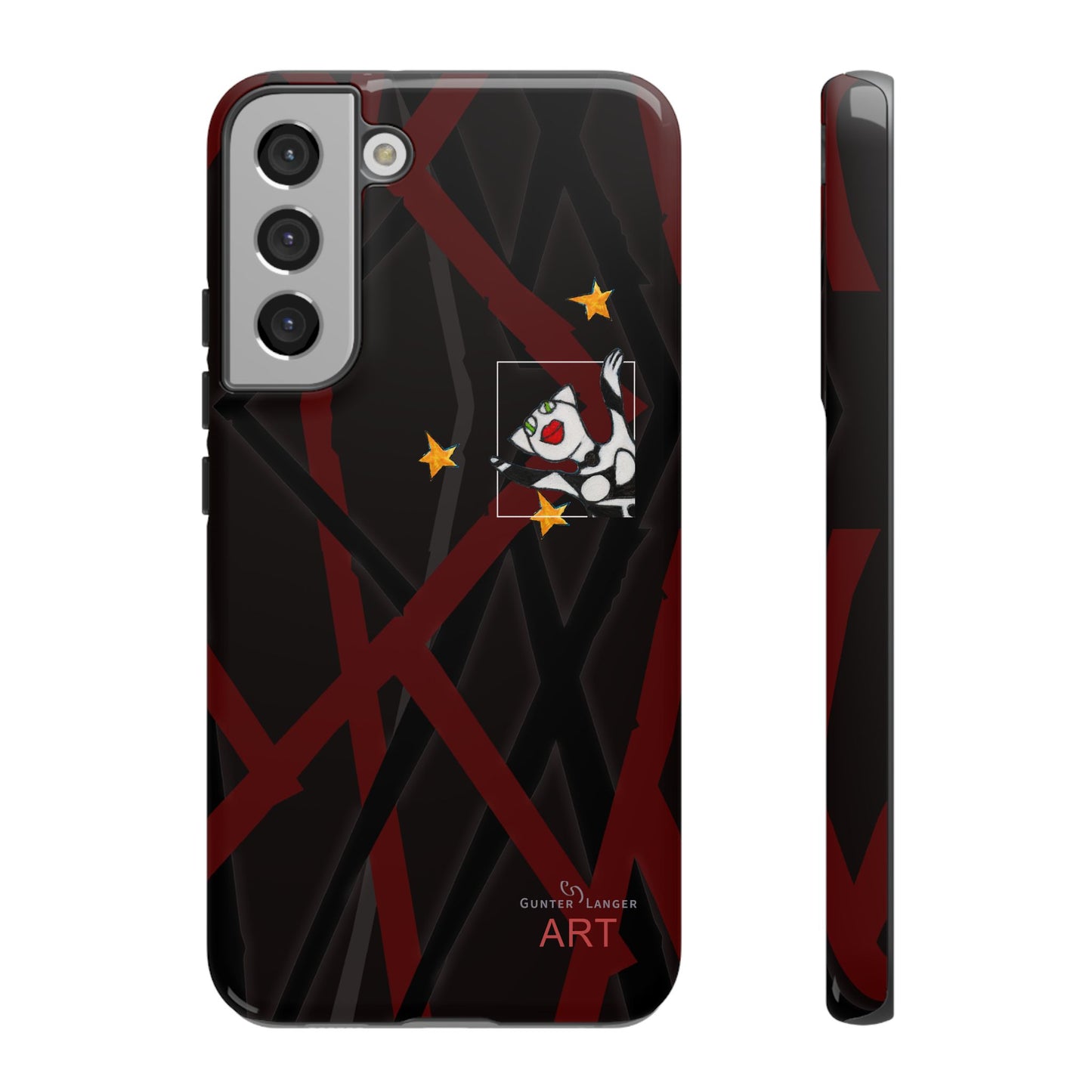 Tough Cases - Google Pixel - Samsung Galaxy - Motiv:  "Miau" klein H 8 cm, Sternenhimmel, Mikado3