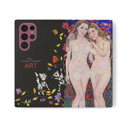 Flip Cases - Motiv: Waldnymphen, Schwarz, Seifenblasen