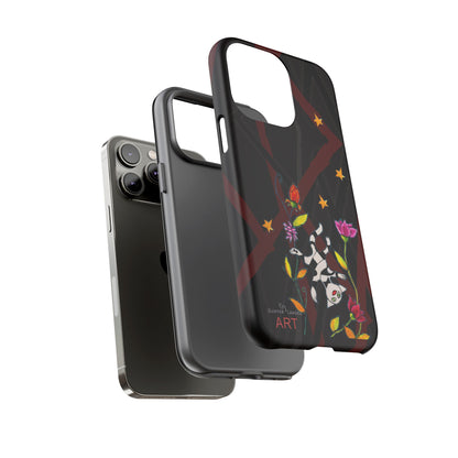 Tough Cases - iPhone - Motiv: Katze schwebt und Ranken, H 7,73 cm, Mikado3