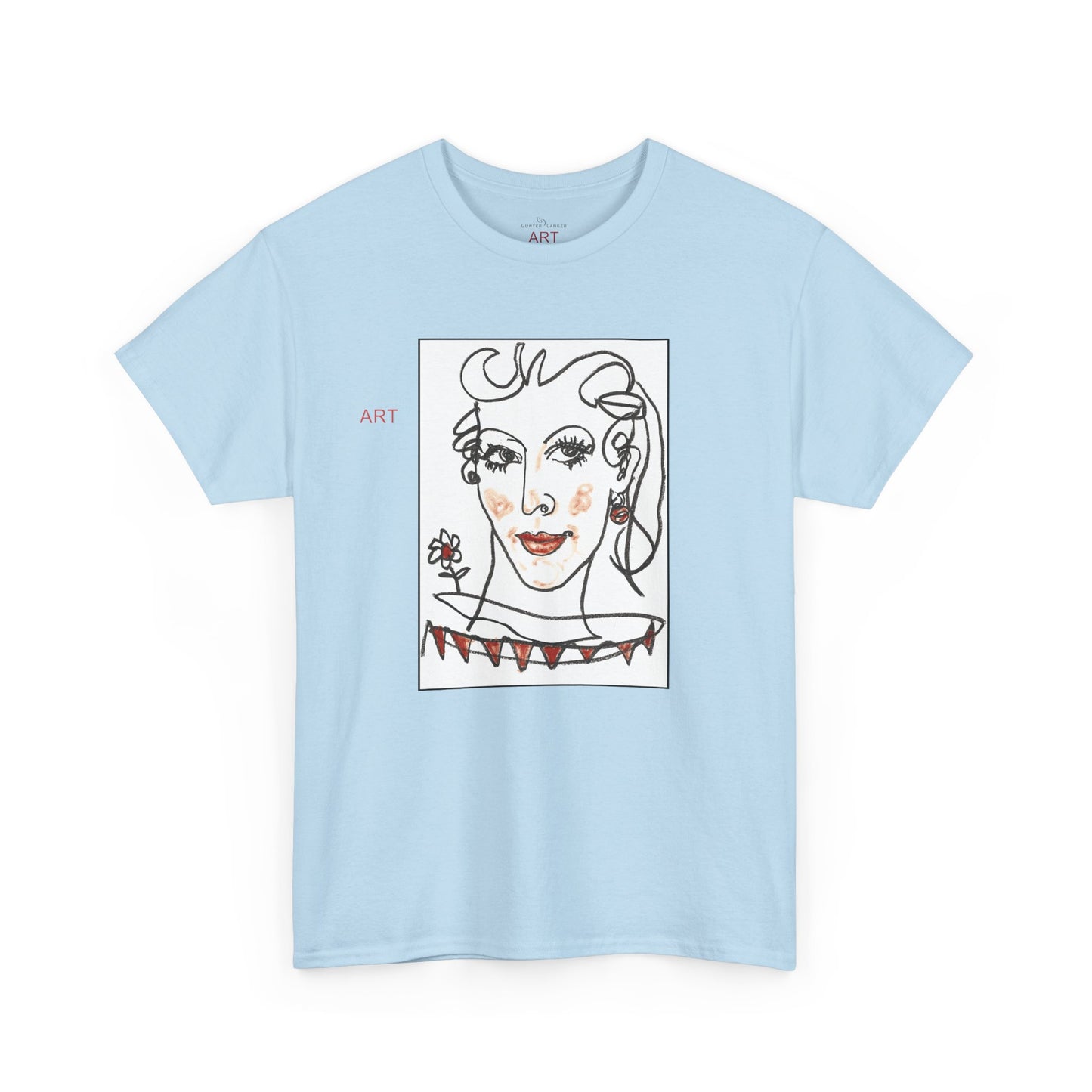 Unisex Heavy Cotton Tee - Motiv:  Front Lina, Neck Label