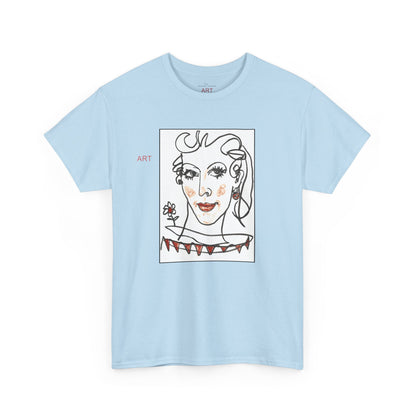 Unisex Heavy Cotton Tee - Motiv:  Front Lina, Neck Label