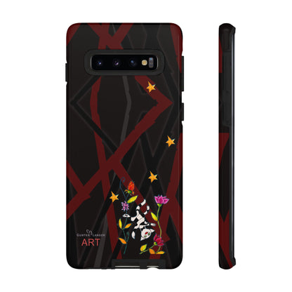 Tough Cases - Google Pixel - Samsung Galaxy - Motiv: Katze schwebt und Ranken, H 5,26 cm, Mikado3