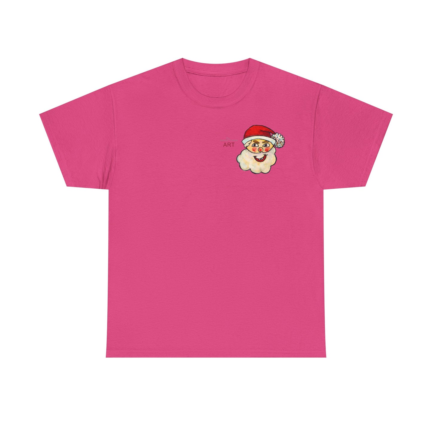 Unisex Heavy Cotton Tee - Motiv: Weihnachtsmann, H 13 cm