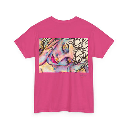 Unisex Heavy Cotton Tee - Motiv:  Motiv: Front Mara, H 9 cm & Rückseite Mara, H 27 cm