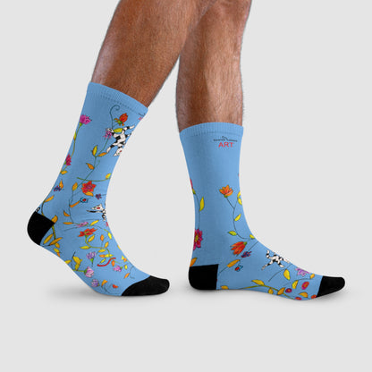 Sublimation Crew Socks (EU) - Motiv: Katzen und Ranken