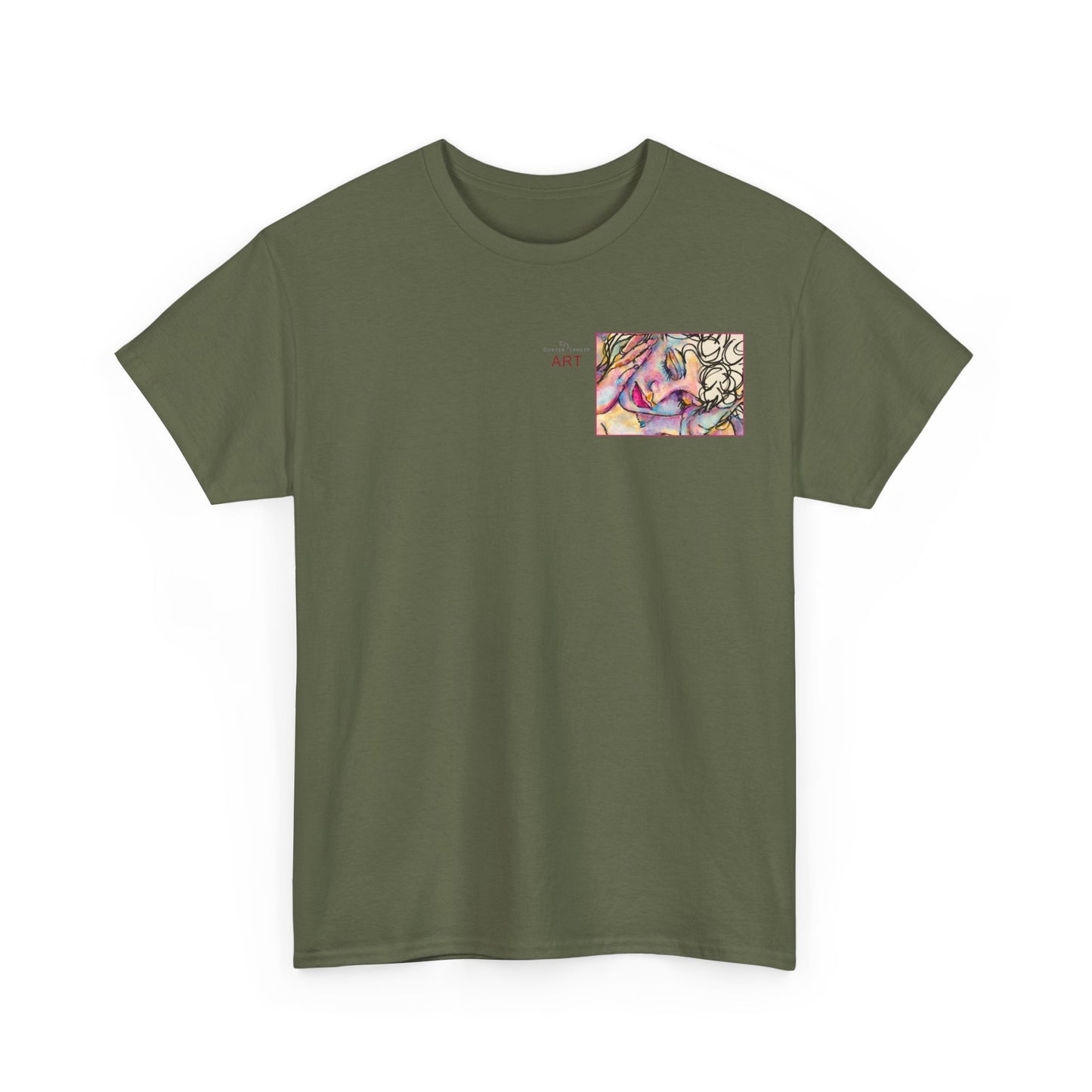 Unisex Heavy Cotton Tee - Motiv:  Motiv: Front Mara, H 9 cm & Rückseite Mara, H 27 cm