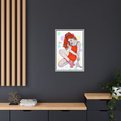 Matte Canvas, Framed (Multi-color) - Motiv:  Julia, Farbkreise, Format klein H 30,5 bis 76,2 cm