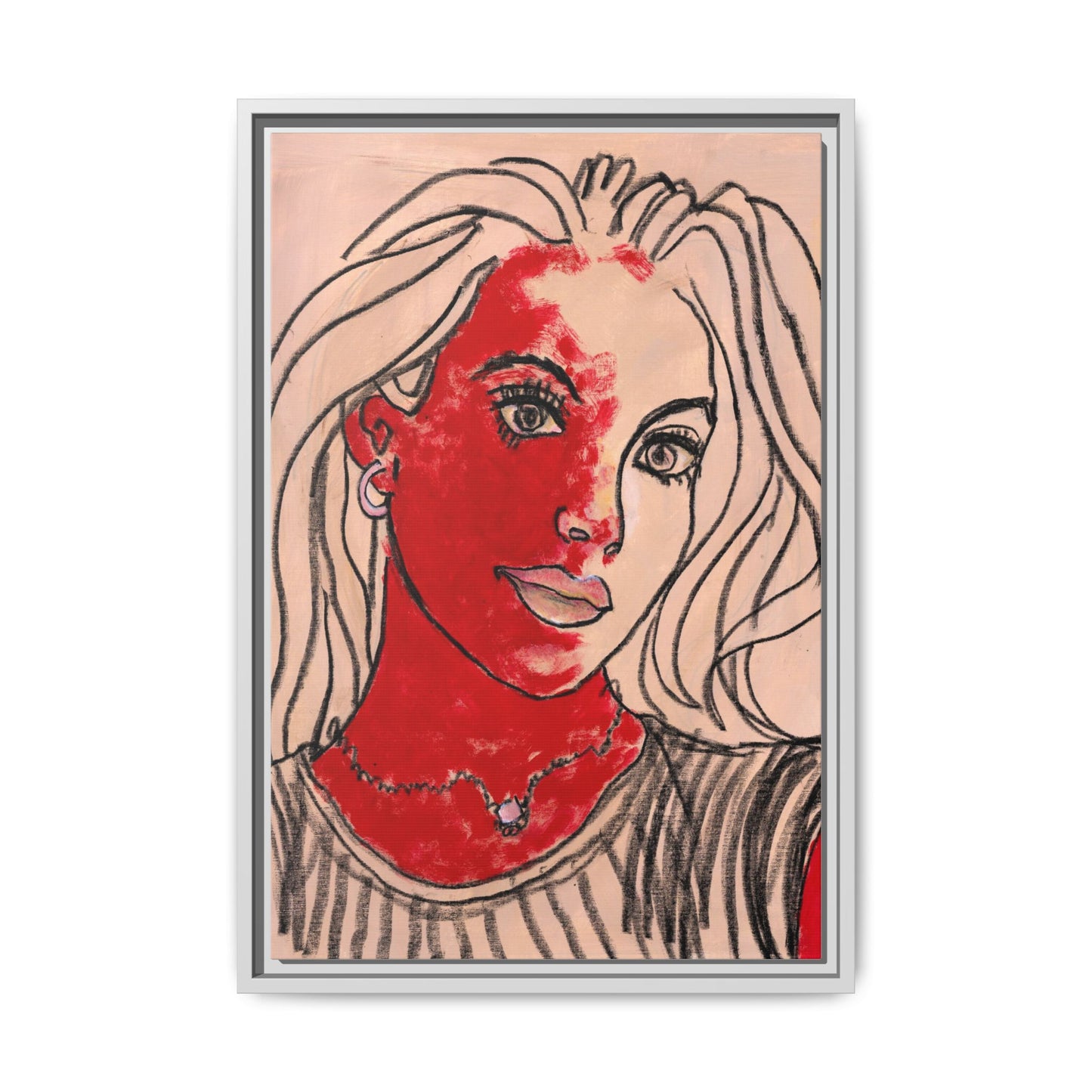 Matte Canvas, Framed (Multi-color) - Motiv: Christina, H 45,72 bis 76,20 cm