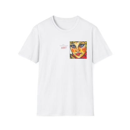 Unisex Softstyle T-Shirt - Motiv: Front Ina (Ausschnitt H 13,5 cm) & Ina, Rückseite (groß H 27 cm)