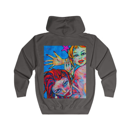 Unisex Full Zip Hoodie - Motiv: Valea (Ausschnitt, H 17,8 cm) & Valea und Sophia, H 49 cm