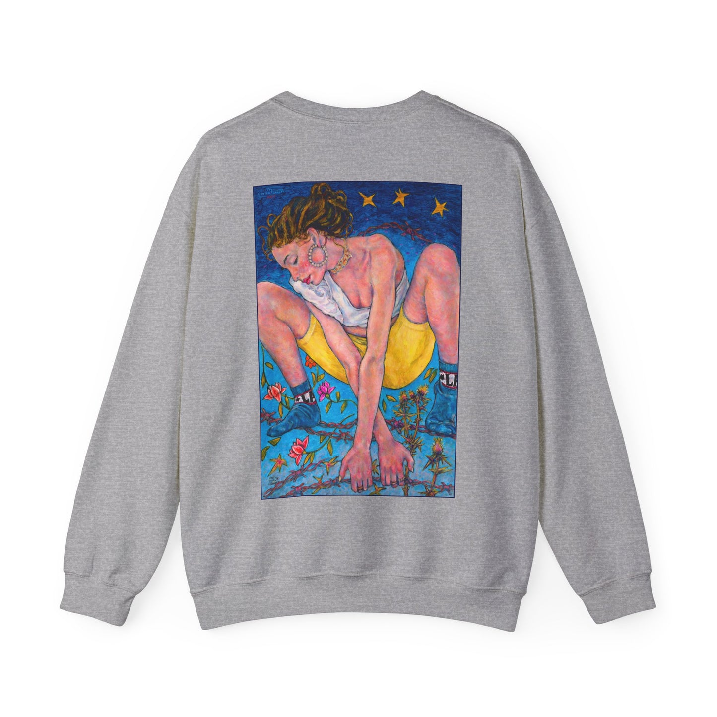 Unisex Heavy Blend™ Crewneck Sweatshirt - Motiv: Front Alva (Ausschnitt) &  Rückseite Alva