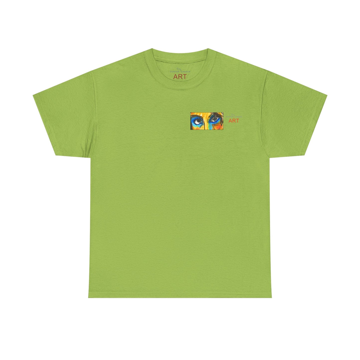 Unisex Heavy Cotton Tee - Motiv Augen & Frechdax, Neck Label