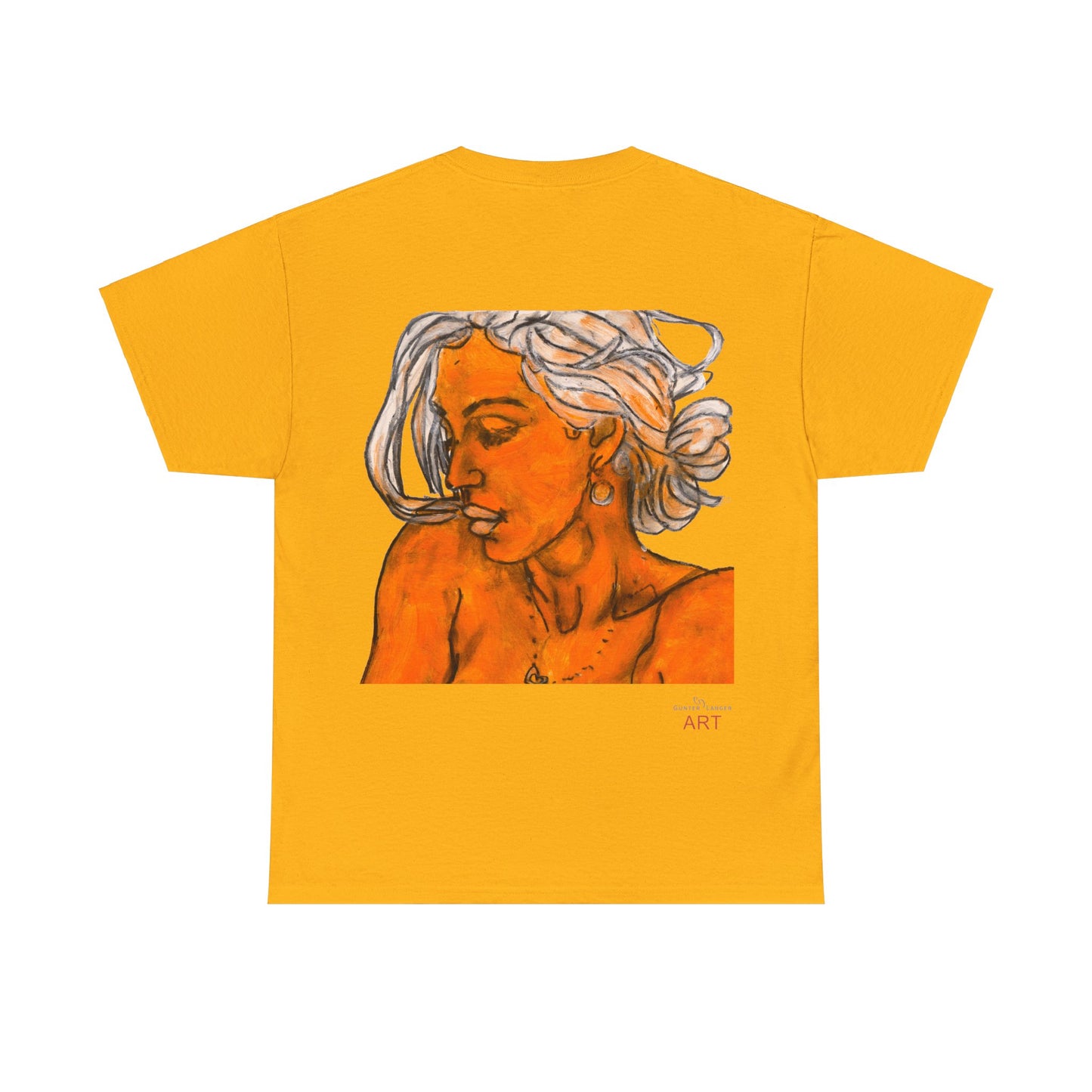 Unisex Heavy Cotton Tee - Motiv: Rückseite Amara, H 39 cm