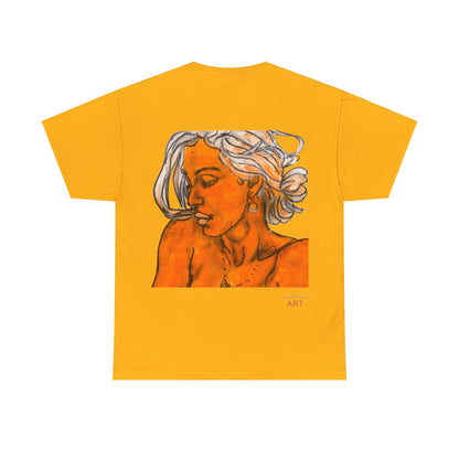 Unisex Heavy Cotton Tee - Motiv: Rückseite Amara, H 39 cm