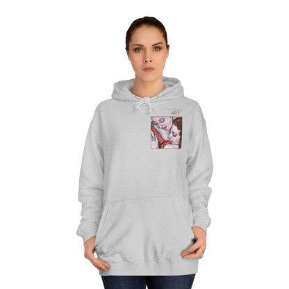 Unisex College Hoodie - Motiv: Front Bei dir & Rückseite Bei dir (gerahmt)