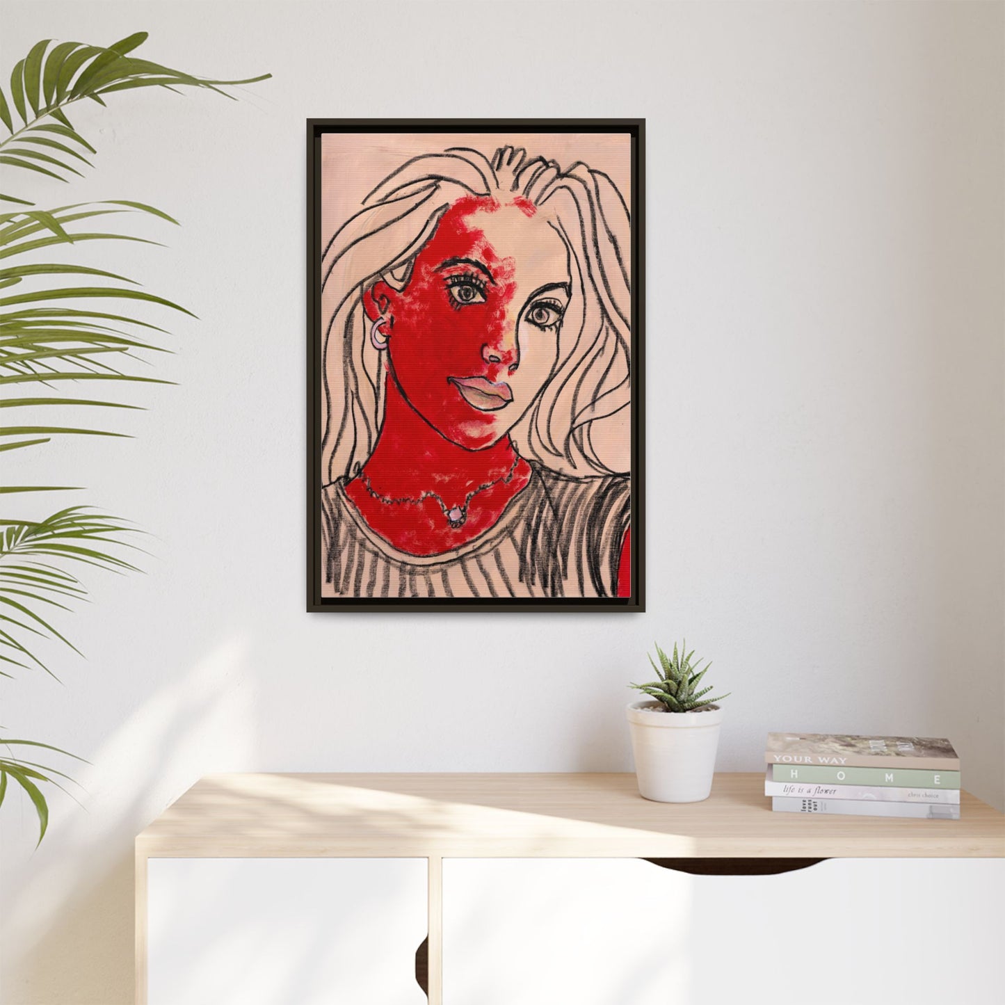 Matte Canvas, Framed (Multi-color) - Motiv: Christina, H 45,72 bis 76,20 cm