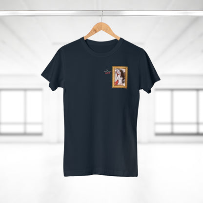 Single Jersey Women's T-shirt - dunkel - Motiv: Bei dir, H 11 cm