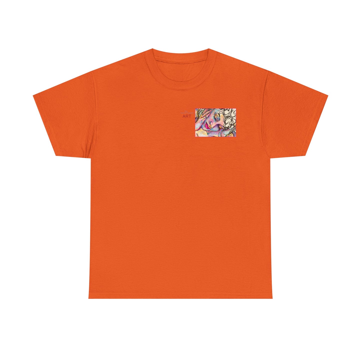 Unisex Heavy Cotton Tee - Motiv:  Motiv: Front Mara, H 9 cm & Rückseite Mara, H 27 cm