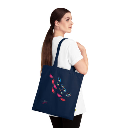 Organic Cotton Tote Bag - Motiv: Augen, einseitig bedruckt,