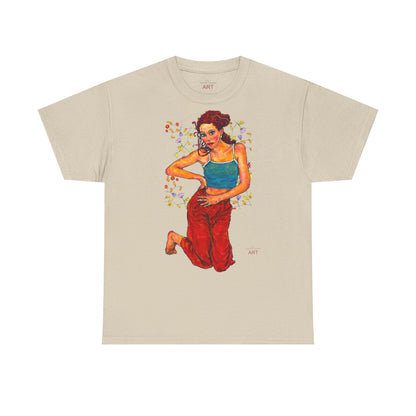 Unisex Heavy Cotton Tee - Motiv: Motiv Lea, Ranken, 49cm, Neck Label
